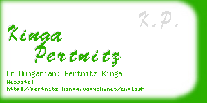 kinga pertnitz business card